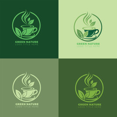 Green tea logo design and branding 