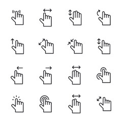 A set of icons for a touch screen device