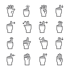 A set of hand icons with a thumbs up and thumbs down