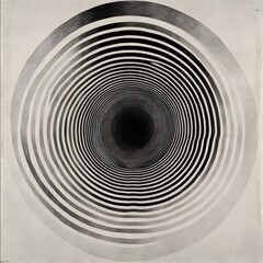 Hypnotic circular patterns abstract art minimalism black and white modern design visual aesthetics