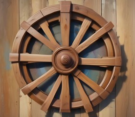 old wooden wheel
