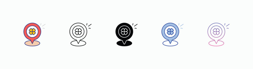 Placeholder icons set in different style vector stock 