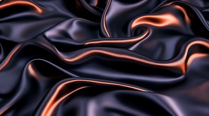 Obraz premium Dark Luxurious Silk Fabric Draped Texture