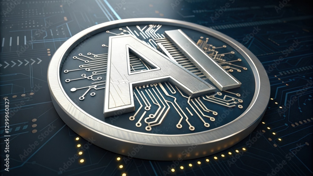 Aufkleber a metallic logo featuring 
