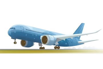 Obraz premium travel, aeroplane, aviation, flying, airplane, transport, air, sky, flight, jet, journey, passenger, plane, wing, aircraft, airline, commercial, business, illustration, horizontal, isolated