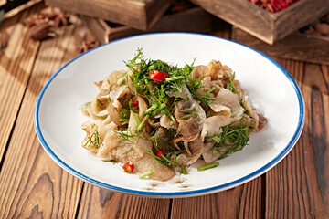Exquisite small cold dish fennel chopped cold pig ear mushroom