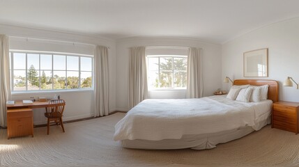 Cozy and Bright Bedroom with Natural Light and Simple Decor