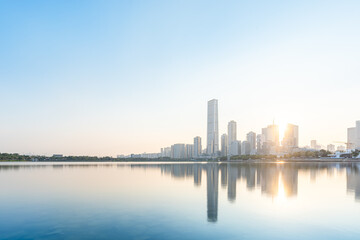 Sunset Scenery of Shenzhen Talent Park, Guangdong, China