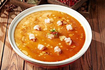 Steamed Egg with Shrimp and Soy Sauce