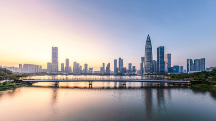 Dusk at the Talent Park in Nanshan District, Shenzhen