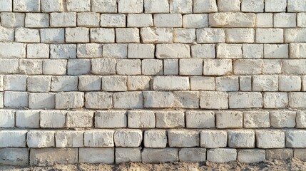 Fototapeta premium Close-up of bond brickwork highlighting craftsmanship and texture