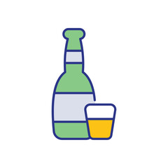 Beer Bottle Icon vector stock illustration