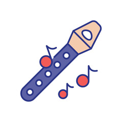 Penny Whistle Icon vector stock illustration