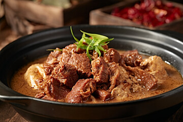 Casserole with Tofu and Beef Brisket