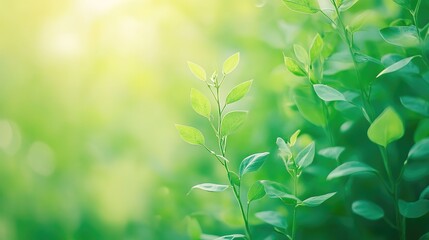 Soybean field thriving with green leaves, symbolizing sustainable agriculture and natural growth.