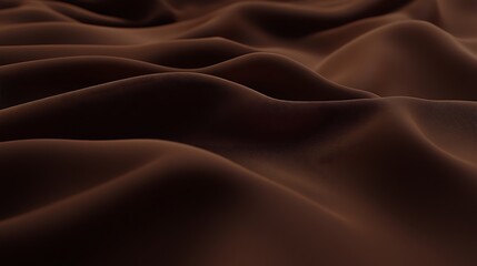 Fototapeta premium Rich Brown Fabric Draped Softly, Elegant Texture