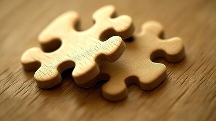 Two interlocking puzzle pieces symbolize connection and problem-solving in a simple, elegant design.