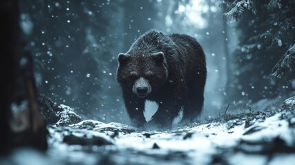 brown bear in water
