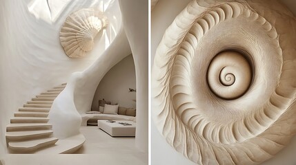 Obraz premium A Staircase with Steps that Feature Stylish Aluminum Detailing