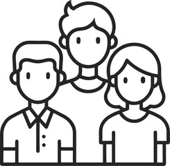 family-editable-stroke-outline-icon-isolated