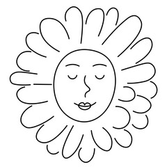 woman's day doodles in vector. Element for poster sticker design logo decoration prints