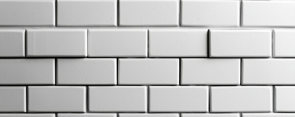 Rectangular Ceramic Tiles arranged in a Brick like Pattern showcasing a Clean Contemporary Aesthetic