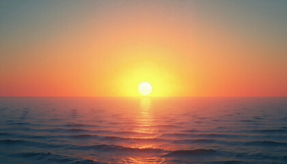 Hopeful sunrise greeting card featuring a bright sun peeking over the horizon and copy space for text