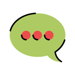 Colorful Speech Bubble Design with Dots for Communication