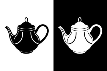 Vintage-Inspired Tea Pot Silhouette High-Resolution Vector File.