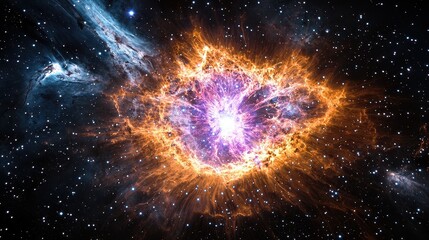 Stunning cosmic explosion in outer space with vibrant colors
