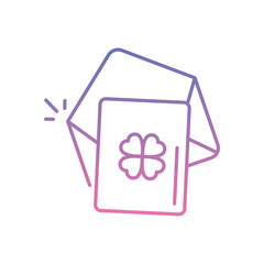 Greeting Card Icon vector stock illustration