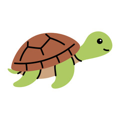 Cute Turtle Character Illustration for Kids' Projects