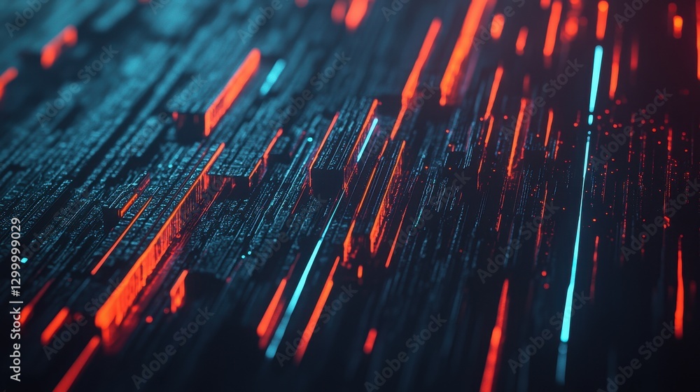 Poster abstract background of colorful light rays on dark surface
