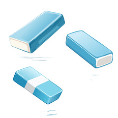 Floating Eraser – Sky Blue & White-