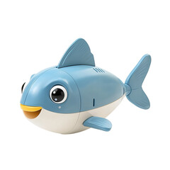 Fototapeta premium Charming Cartoonish Blue Fish Toy with Friendly Face and Playful Design for Children and Fun Activities