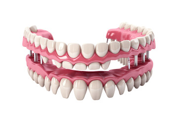 Obraz premium 3D render for denturei s orthopedic dentistry on transparent background