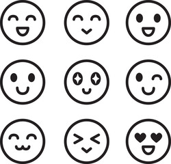 絵文字　顔文字　顔　アイコン　飾り　イラスト　デザイン　素材　セット