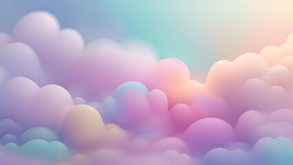 Obraz premium Cloud wallpaper pastel fantasy sky with colorful soft gradient and dreamy scene