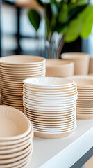 Eco-friendly disposable tableware for sustainable dining and events