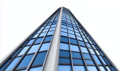 Modern Abstract Skyscraper In Low Angle Perspective
