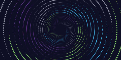 Spiral with gray colors lines as dynamic abstract vector background or logo or icon. Yin and Yang symbol.