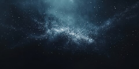A depiction of the night sky with illuminated constellations and stardust