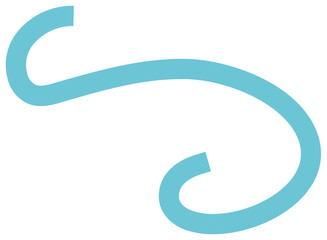 cursive or looping blue line on card stock with micro perforations