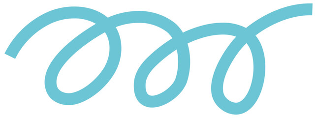 Obraz premium cursive or looping blue line on card stock with micro perforations