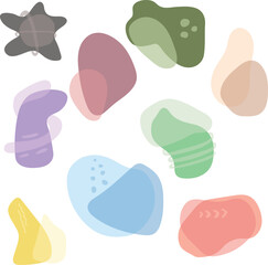 abstract shapes, blob vector set