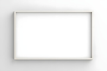 Fototapeta premium Blank Whiteboard on Plain Wall - Ready for Ideas