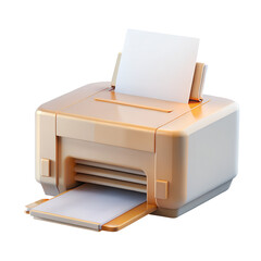 3D Paper Printer with Document Icon - Office Equipment