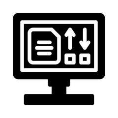 Fototapeta premium Icon Planning Data With Style Glyph