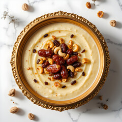 Creamy Coconut Rice Pudding with Dates & Cashews