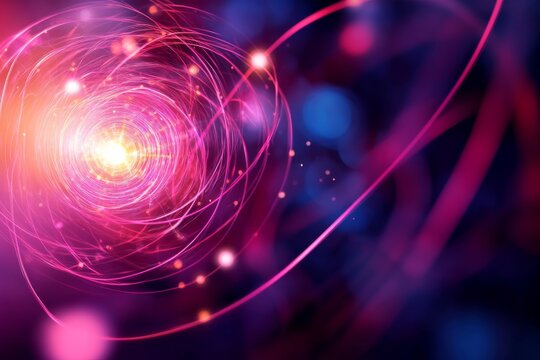 Close-up view of a proton collision simulation featuring luminous bursts and detailed particle trails, illustrating concepts in nuclear fusion for energy progress